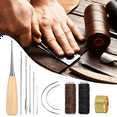 thumbnail image 3 of 22 Pcs Leather Sewing Tool Kit, Leather Craft Stitching Sewing Kit for DIY Crafts Canvas Leather Repair,2 x Sewing kit, 3 of 4