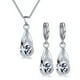 thumbnail image 3 of Conjunto de collar y pendientes, sencillo y moderno collar de pendientes de plata para bodas, aniversarios y fiestas, 3 of 10