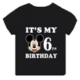 thumbnail image 3 of Ropa infantil con estampado de Mickey Mouse de Disney, es mi cumpleaños de 1, 2, 3, 4, 5, 6, 7, 8 y 9 años, camisetas para niños y niñas, lindas camisetas para bebés y niños, 3 of 5