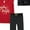Merry Black Red, variant on Baby Essentials Merry and Bright Ruffle Long Sleeve Shirt with Matching Velour Bell Flared Santa Pants & Black Velour Headband for Infant Toddler Girls of 24 Months for Christmas, Holiday & Photos