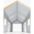 thumbnail image 2 of Ataucjin Carport, 10'x20' Heavy Duty Carport with Roll-up Ventilated Windows & Doors, Heavy Duty Carport Canopy, Height Adjustable Portable Garage for Car, Truck, Boat, 2 of 9
