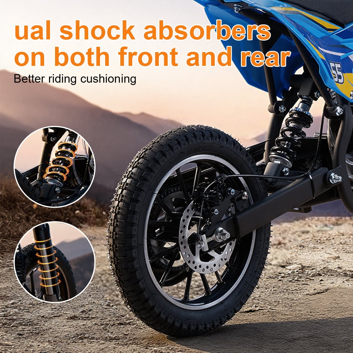 SAY YEAH Dirt Bike,50CC Gas Powered Off Road Dirt Bike for Kids 8-13,Weight Support Up to 200 LBS,25MPH Top Speed
