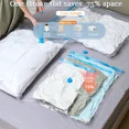 thumbnail image 4 of Bolsas de almacenamiento al vacío, organizador de armario, bolsa de sellado al vacío, bolsas de ahorro de espacio para ropa, Almohada, manta, paquete de bolsa de vacío de viaje, 4 of 5