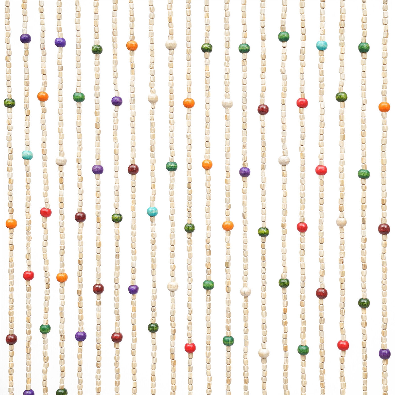 35.43"L x 74.89"W Wood Beaded Curtain Wood and Bamboo Beaded Curtain 38 Line