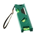 thumbnail image 2 of Portable Magnetic Pocket Level Gauge Mini Protractor With Metric Ruler Measure Vertical Horizontal 45° Measure Metric Ruler [200mm] green, 2 of 9