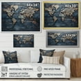 thumbnail image 4 of Designart "Rustic Pathways On The World Map II" World Map Canvas Wall Art, 4 of 7