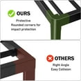 thumbnail image 6 of King Bed Frame with Round Corner Edge Legs, 18 Inch Tall 3500 lbs Metal Platform Bed Frame King Size, No Box Spring Needed/ Noise Free/ Heavy Duty Steel Slat Support/ Non-Slip, 6 of 8