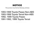 thumbnail image 2 of Transit Auto Rear Brake Drum Shoes Kit for Car Toyota Tercel Paseo K8N-100112, 2 of 11