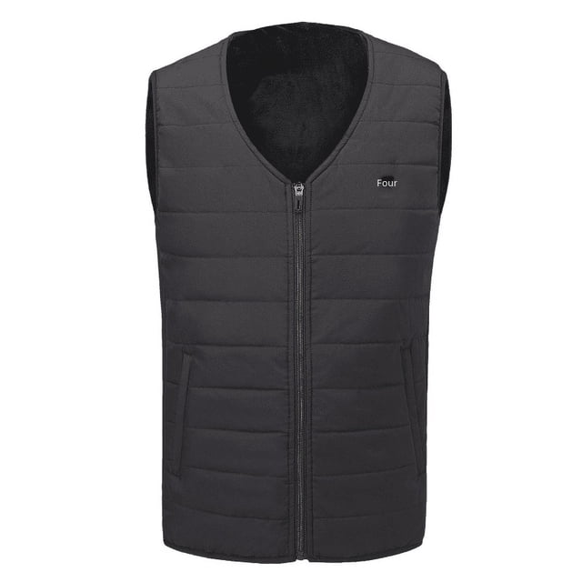 Chaleco calefactor inteligente para hombres y mujeres, chaleco calefactor con cuello en V y USB, ropa abrigada inteligente, chaleco de algodón