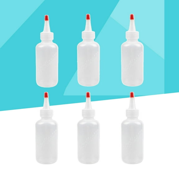 DECORNIJIA 8pcs Pe Plastic Capacity Bottles 4oz Squeeze Pointed Bottle Glue Alicator Bottle Precise Tip Applicator