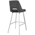 thumbnail image 5 of Home Square 30" Stainless Steel Counter Stool in Gray Faux Leather - Set of 2, 5 of 10
