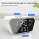 thumbnail image 5 of Reloj con cargador inalámbrico, reloj despertador digital LED, cargadores de temperatura, carga inalámbrica rápida de 15 W, estación de carga, relojes de escritorio, soporte inalámbrico, 5 of 9
