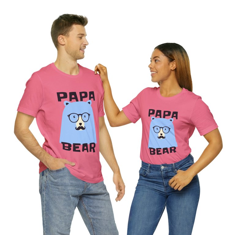 Papa Bear Father's day Amazing Funny Best Unisex Jersey Short Sleeve Tee 