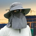 thumbnail image 3 of Wide Brim Detachable Face Cover Fishing Cap Adjustable Strap UV Protection Neck Cover Sun Hat Outdoor Supplies, 3 of 7
