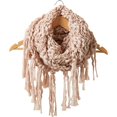 thumbnail image 2 of Tickled Pink Women's Top Knot Fringe Infinity Scarf, 25" x 16" Loop, 100% Acrylic, Multiple Colors, 2 of 3