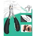 thumbnail image 2 of Tijeras de uñas gruesas e incrustadas, kit de manicura de acero inoxidable para podólogos, cuchillas dobladas súper duras, herramientas de belleza negras para hombres y mujeres Zefei Wu 9024735047537, 2 of 5