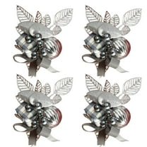 putnchl 4 Pc Artificial Christmas Assorted Holly Picks Stems Branches Picks Spray With Holly Leaves For Christmas Tree Floral Wreath Winter Holiday Season Decorations