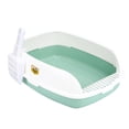 thumbnail image 1 of Almencla Cat Litter Box Easy to Clean High Sides Sandbox for Small Animals with Scoop Green, 1 of 8