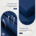 thumbnail image 3 of Pakunoda 9Pcs Outdoor Cushion Covers for Patio Furniture, Washable Reusable Outdoor Slipcovers for Cushions Replacement Cover with Zipper for Sofa Couch, Cover Only, Blue, 3 of 7