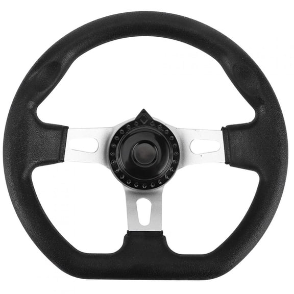 BIMZUC 10.63 inches / 270mm Universal Go Kart Steering Wheel, Black ABS Aluminum Alloy Replacement for Buggy Racing Cart[cite: 1]