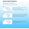 thumbnail image 4 of Crystala Filters Water Filter Compatible with XWFE (Built-in CHIP), Replacement for GE XWFE, XWF Refrigerator Water Filter Pack o, 4 of 9