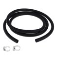 thumbnail image 1 of Ofertas únicas 1 juego de mangueras de aceite lubricante 0.55"ID 0.79"OD 8.2ft tubo de manguera de caucho nitrilo con 2 abrazaderas para riego/equipos pequeños/exteriores negro, 1 of 7