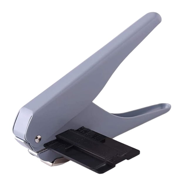 Perforadora, capacidad para 10 hojas, perforadora con forma de hongo, perforadora con mango gris