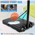 thumbnail image 4 of Ktaxon 8ft -10ft Basketball Hoop System, 35in Portable Removeable Basketball Goal Stand with Wheels, Adjustable for Youth Adults Indoor Outdoor, 4 of 11