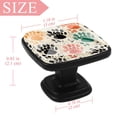 thumbnail image 4 of 4 Pcs Square Cabinet Handle Drawer Pulls Animal Paw Prints Knobs with Screws Furniture Office Cabinet Knob Decoration, 4 of 7