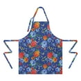 thumbnail image 2 of Pioneer Flower Floral Print Pattern Apron-Garden Aprons for Women with Pockets-Cotton Linen Waterproof Kitchen Cooking Gardening Aprons Adjustable for Kitchen,Cooking,BBQ and Salon 33x27 Inch, 2 of 7