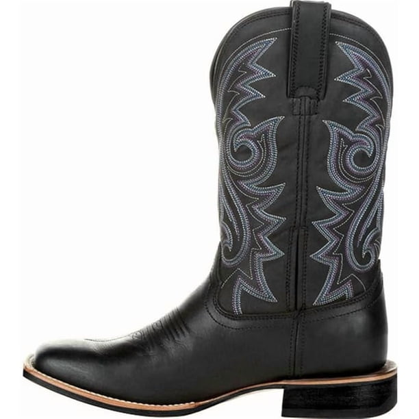 Botas vaqueras deportivas anchas con punta cuadrada para hombre y mujer