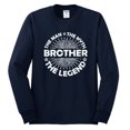 thumbnail image 2 of Wild Bobby, Brother Man Myth Legend Funny Dad, Father's Day, Men Long Sleeve Shirt, Navy, XX-Large, 2 of 4