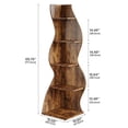 thumbnail image 3 of Tribesigns 5-Tier Wavy Corner Bookshelf – Modern Curved Display Shelf for Plants, Books & Décor (Brown), 3 of 12