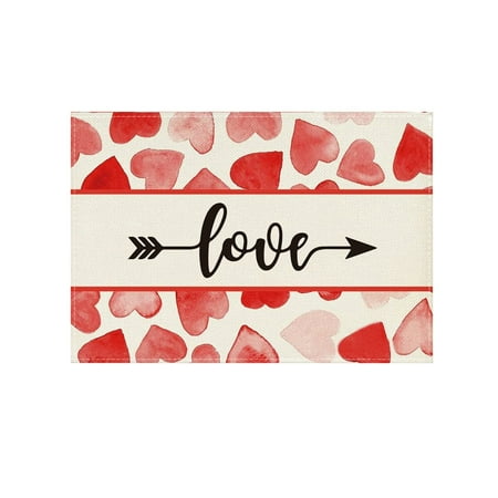 

HAFNFUE Valentine s Day Placemat Manufacturers Direct Small Pattern Wind Western Placemat Tablecloth 4 Home