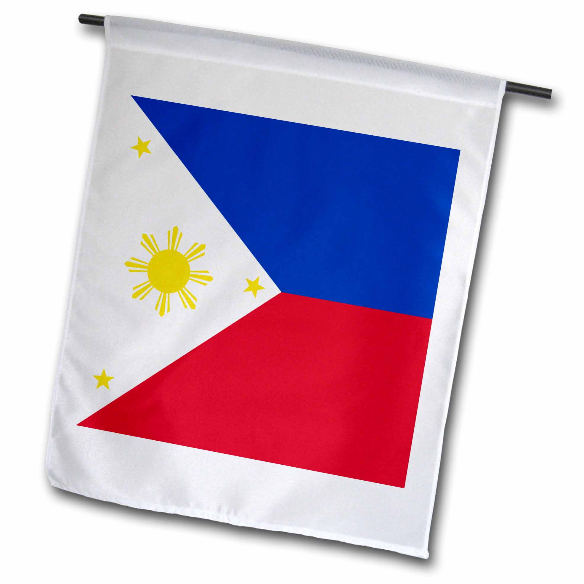 3dRose Flag of Philippines Filipino blue red white golden yellow sun and stars Pambansang Watawat - Flag, 18 by 27-inch Walmart.com