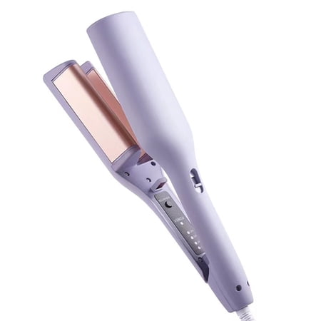 32mm French Wave Curling Iron 40M Negative Ions 4-Temp Control Fast Heat for Lazy Egg Roll Hairstyles