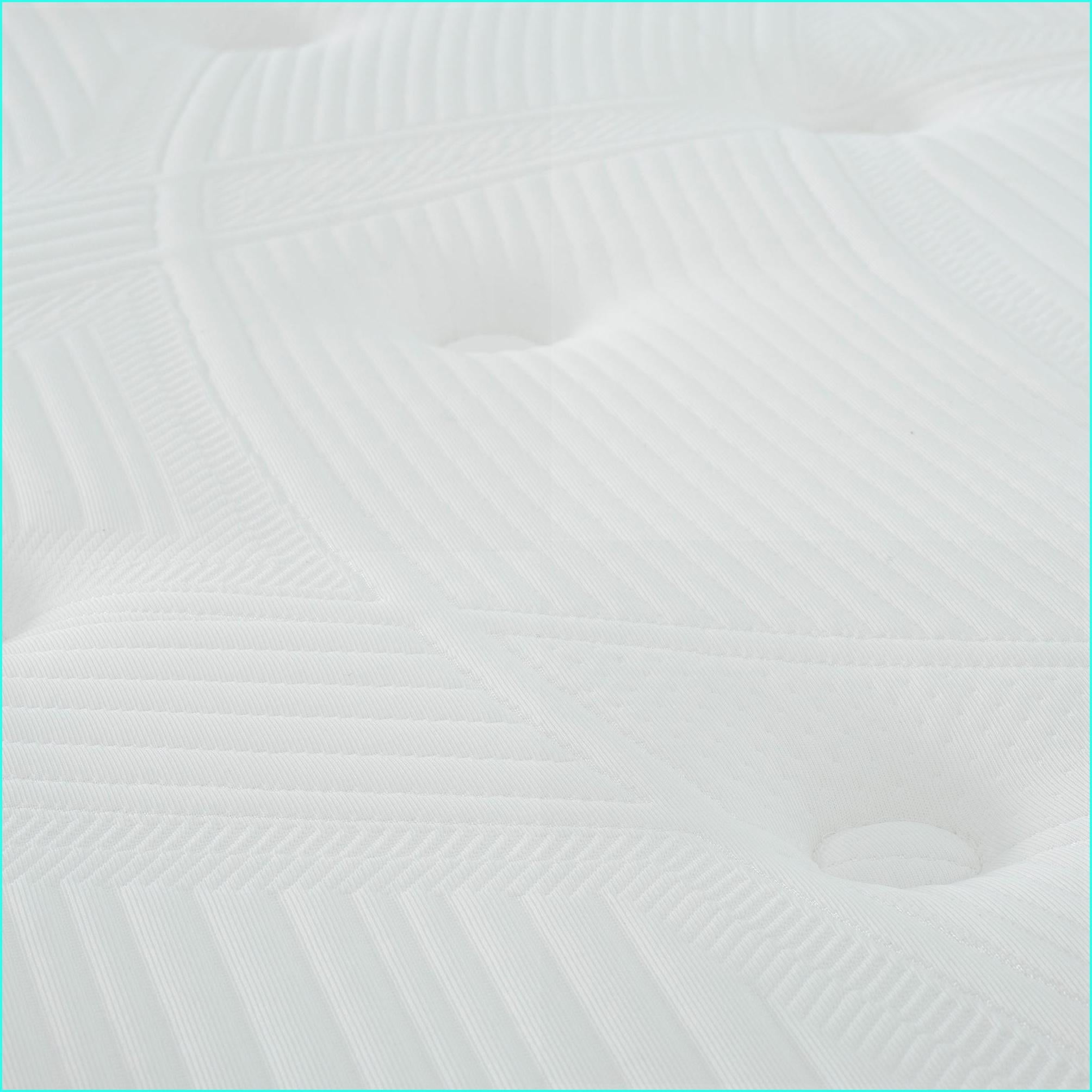 Mattresses, 12 in. King Size Hybrid Mattress with Plush Euro Top, Gel Memory Foam & Pocket Springs | White/Gray | Fabric