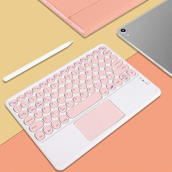 Birdeem Tablet with Keyboard, Wireless Keyboard with Touchpad, Bluetooth Keyboard Round Cap Keyboard Portable Bt Wireless Keyboard with Touchpad for Android Pc Tablet, Bluetooth Keyboard with Touchpad