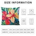 thumbnail image 5 of Shiartex Hibiscus Flower Throw Pillow Covers , Square  Plush Hawaiian Pillow Covers, Tropical Outdoor Pillows Covers, Hawaii Decor for Bedroom, Sofa, Living Room White, 5 of 5