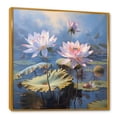 thumbnail image 2 of Designart "Eternal Beauty Amongst Lily Pads" Lotus Floater Framed Canvas Prints, 2 of 5