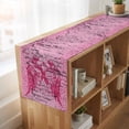 thumbnail image 6 of Table Runners 72 Inches Long Dress Scarves, Pink Ribbon Farmhouse Kitchen/Dining Table Runner, Coffee Tablerunners, Wings Romantic Love Heart Flowers Retro Country 13x72 Inch, 6 of 9