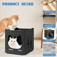 thumbnail image 2 of Gumihue Modern Covered Large Indoor Cat House with Scratch Pad, 2 of 9
