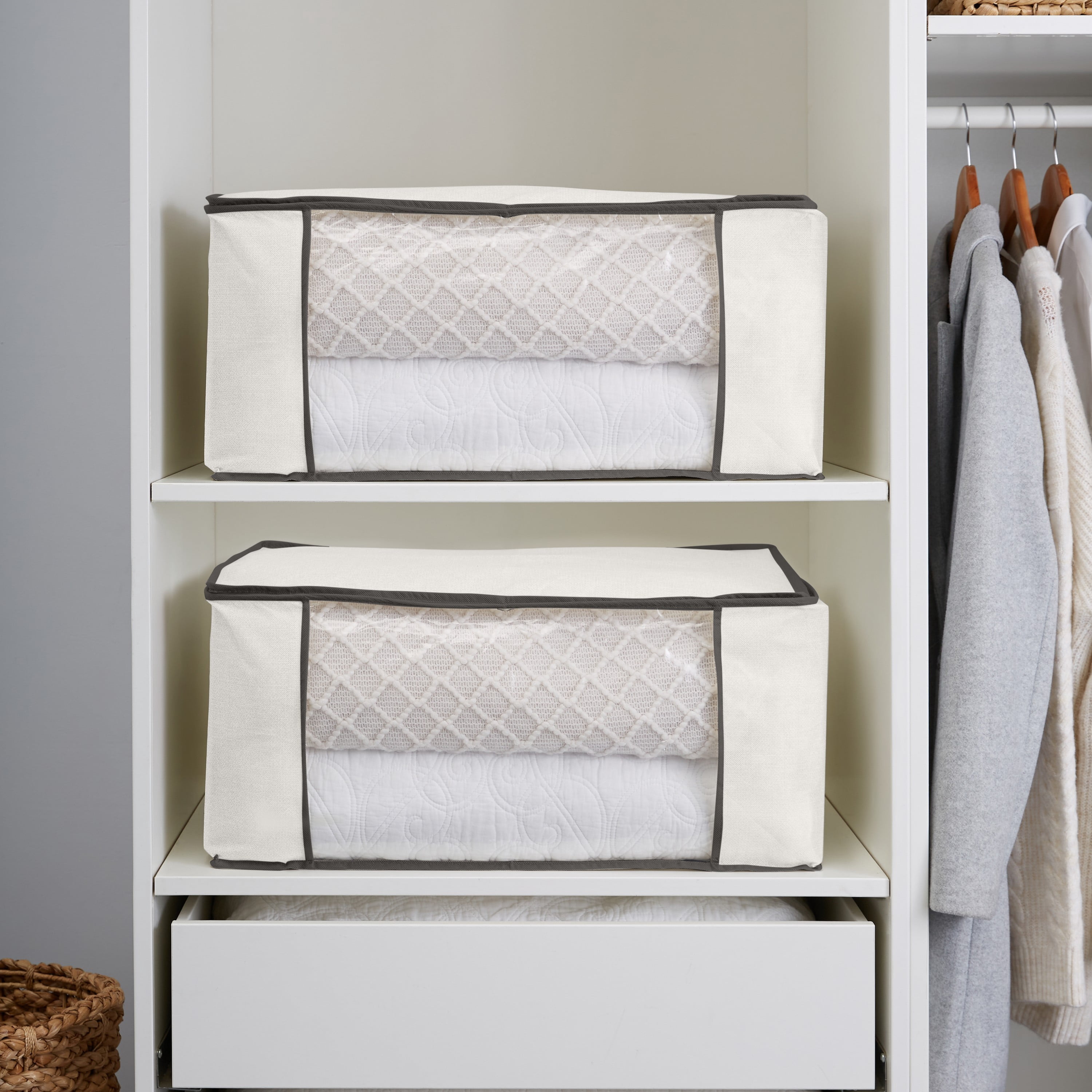 Simplify 2 Pack Jumbo Storage Bags in Cashmere