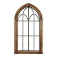 thumbnail image 4 of Kate and Laurel Rennell Farmhouse Wall Plaque, 26.5 x 48, Rustic Brown and Black, Rustic Distressed Wood and Metal Arched Wall Decor with Windowpane Design, 4 of 6