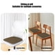 thumbnail image 5 of Cojín de asiento de comedor, almohadilla de silla de lino antideslizante de 15.75x15.75 pulgadas, funda extraíble, color café, relleno de espuma viscoelástica, para cocina, oficina, automóvil - 1, 5 of 6