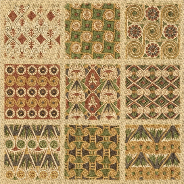 Ahgly Company Tapis d'Intérieur Lavables en Machine, Carrés, Transitionnels, Orange Jaune, 8' Carré