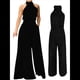 thumbnail image 3 of Elegantes para Mujer, para Fiestas de Noche, Invitadas de Boda, Grandes, Sin Mangas, Pantalones Largos de Pierna Negro Puro XXXL, 3 of 5
