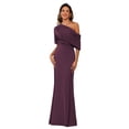 thumbnail image 1 of Vestido BITALY, talla grande, para madre de la novia, satén, ciruela, 24 W, 1 of 8