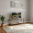 thumbnail image 2 of MUEBLANA | Mesa para TV | Madera y Acero | Minimalista | Centro de Entretenimiento | Mueble Organizador Moderno | 2 repisas | Color Nogal, 2 of 7