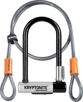 White Includes Kryptonite Krypto Series 2 Mini-7 U-Lock 3.25 x 7" Keyed 